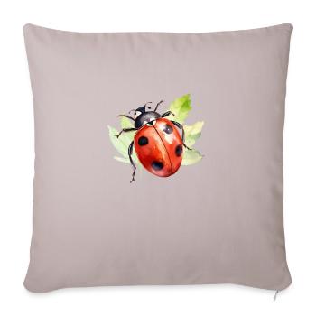 Ladybug Watercolor - Sofa pillow with filling 45cm x 45cm - light taupe - Front