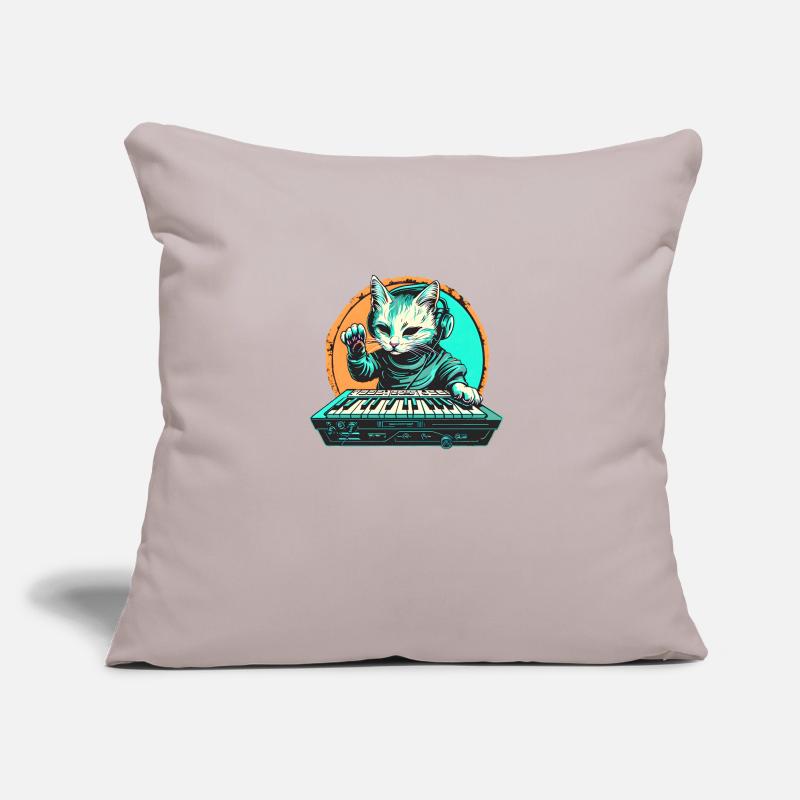 Synth Cat Hello Coussin et housse de 45 x 45 cm
