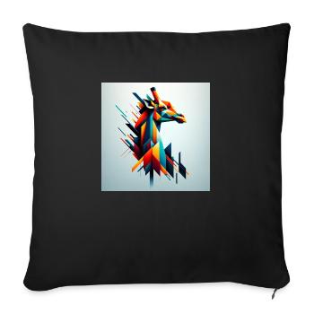 Abstrakt Giraffe 1 - Sofakissen mit Füllung 45 x 45 cm - Schwarz - Vorne