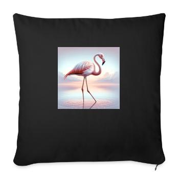 Flamingo 1 - Sofa pillow with filling 45cm x 45cm - black - Front