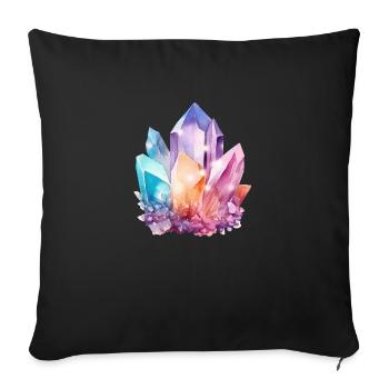 Bunter Kristall - Sofakissen mit Füllung 45 x 45 cm - Schwarz - Vorne
