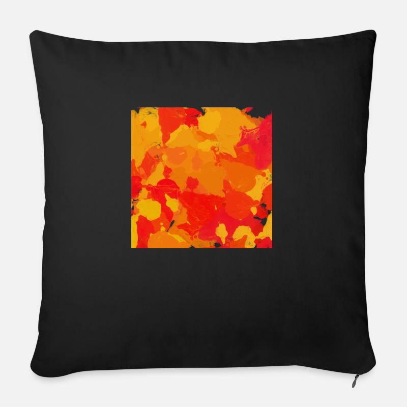 Farbkleckse - Sofakissen mit Füllung 45 x 45 cm - Schwarz