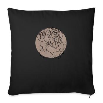 BOUVIER BERNOIS - Coussin et housse de 45 x 45 cm - noir - Devant