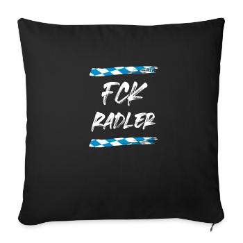 FCK Radler fahne - Sofakissen mit Füllung 45 x 45 cm - Schwarz - Vorne