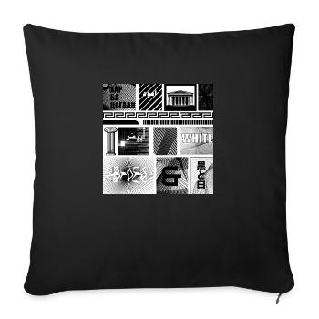 #19 NOIR ET BLANC - Coussin et housse de 45 x 45 cm - noir - Devant