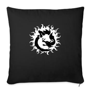 dragon23 white black background - Sofa pillow with filling 45cm x 45cm - black - Front