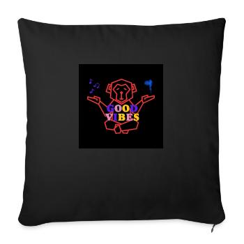 Positive vibes - Sofa pillow with filling 45cm x 45cm - black - Front