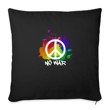 peace no war - Sofakissen mit Füllung 45 x 45 cm - Schwarz - Vorne