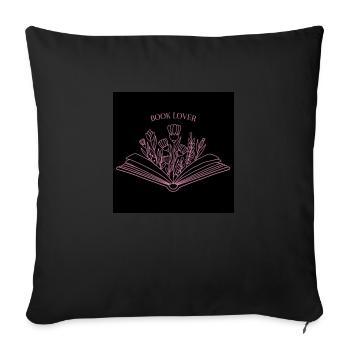 Book Lover - Sofakissen mit Füllung 45 x 45 cm - Schwarz - Vorne