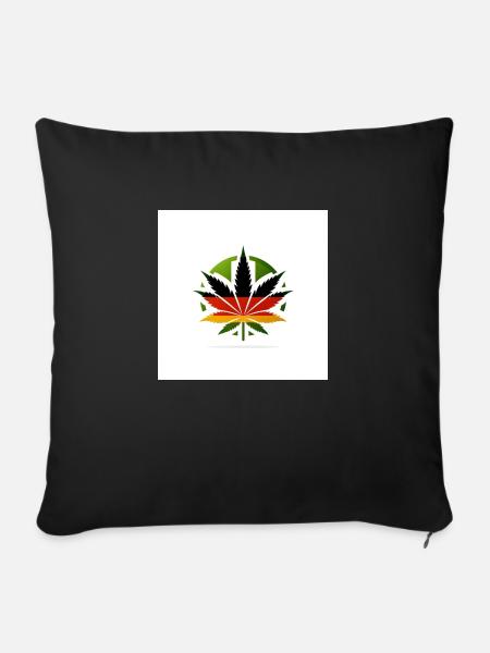 logo hemp germany - Sofakissen mit Füllung 45 x 45 cm - Schwarz
