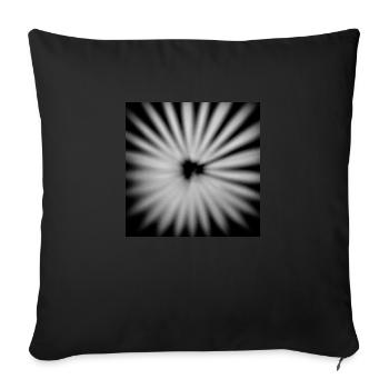 Fleur de lumière - Coussin et housse de 45 x 45 cm - noir - Devant