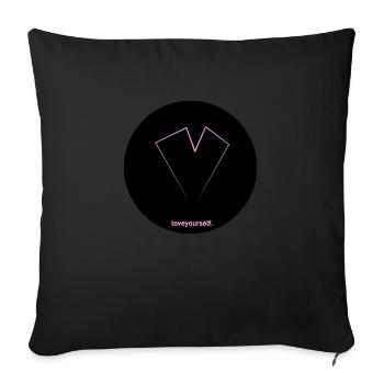 Aimez-vous 1 - Coussin et housse de 45 x 45 cm - noir - Devant