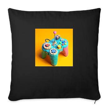 Joystick 11 - Sofakissen mit Füllung 45 x 45 cm - Schwarz - Vorne