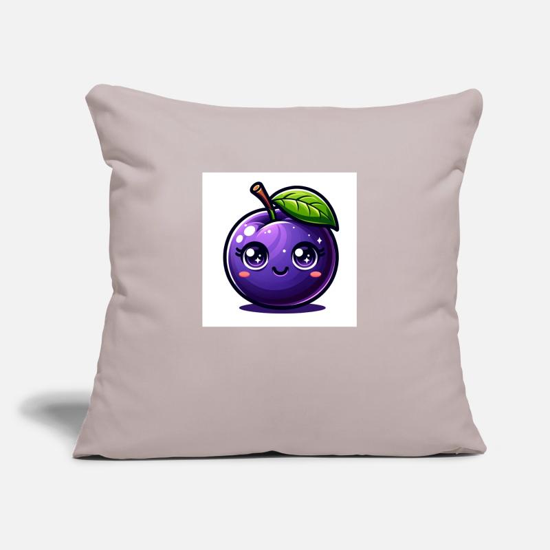 Violet prune Coussin et housse de 45 x 45 cm