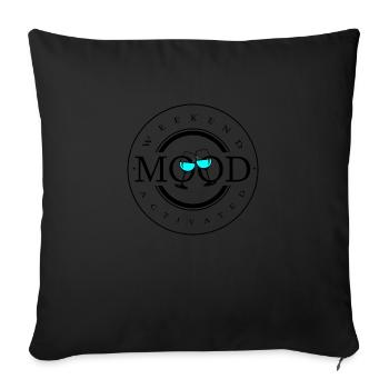 Week-end activé - Coussin et housse de 45 x 45 cm - noir - Devant