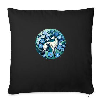 Greyhound Vergiss mich nicht - Sofakissen mit Füllung 45 x 45 cm - Schwarz - Vorne