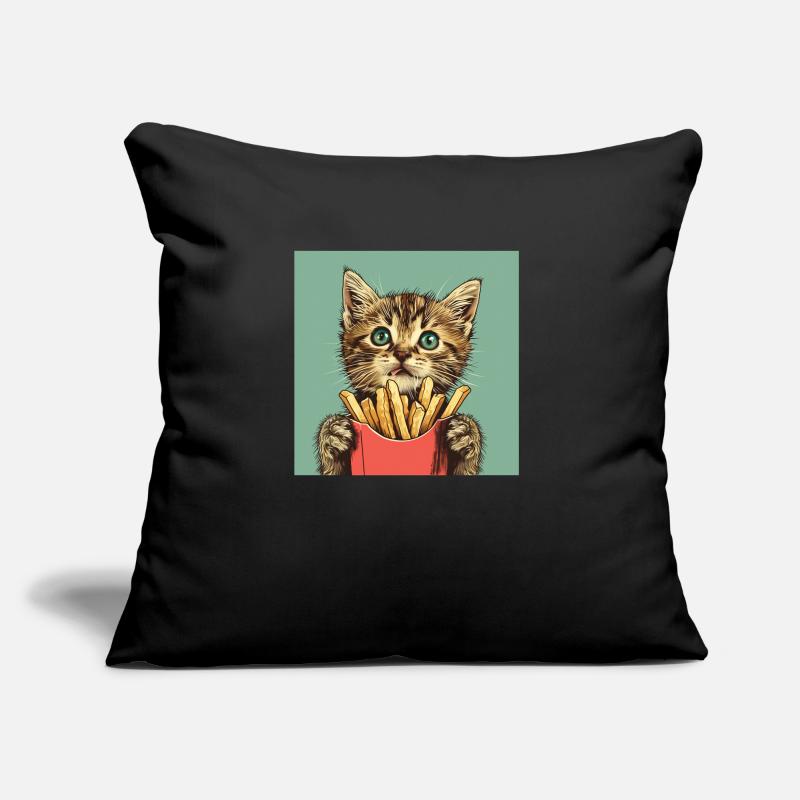 Chat Coussin et housse de 45 x 45 cm