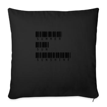 Soleil d’été Soleil Sommer Sonne Sonnenschein - Coussin et housse de 45 x 45 cm - noir - Devant