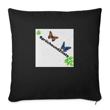 Sayings and Quotes - Sofa pillow with filling 45cm x 45cm - black - Front