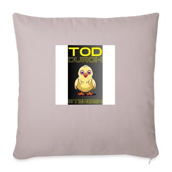 Psycho Chick - Sofa pillow with filling 45cm x 45cm - light taupe - Front