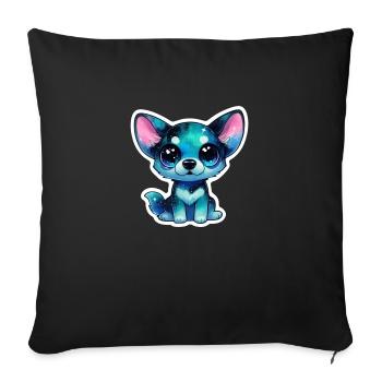 Cute dog - Sofa pillow with filling 45cm x 45cm - black - Front