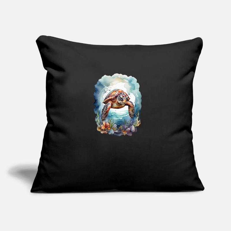 Sea's turtle under water Sofa pillow with filling 45cm x 45cm