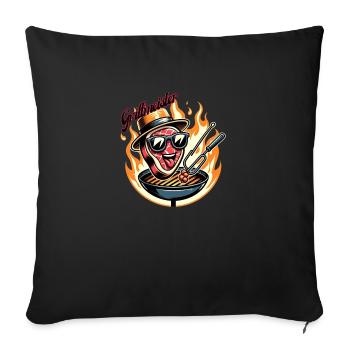 Grillmeister - Sofakissen mit Füllung 45 x 45 cm - Schwarz - Vorne