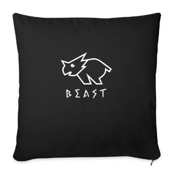 Beast Rhinoceros - Sofa pillow with filling 45cm x 45cm - black - Front
