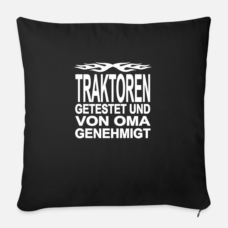 Traktor - Sofakissen mit Füllung 45 x 45 cm - Schwarz