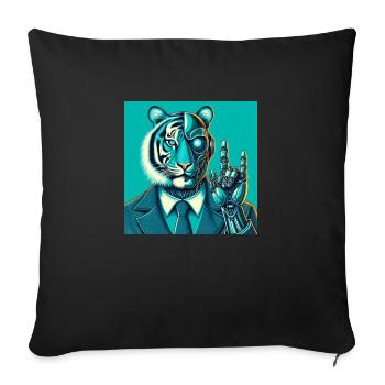 Cybertiger - Sofa pillow with filling 45cm x 45cm - black - Front