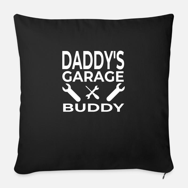 Garage - Sofa pillow with filling 45cm x 45cm - black