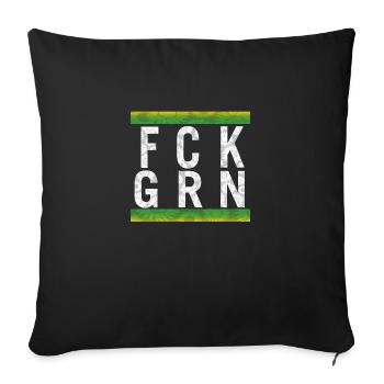 FCK GRN - Sofakissen mit Füllung 45 x 45 cm - Schwarz - Vorne