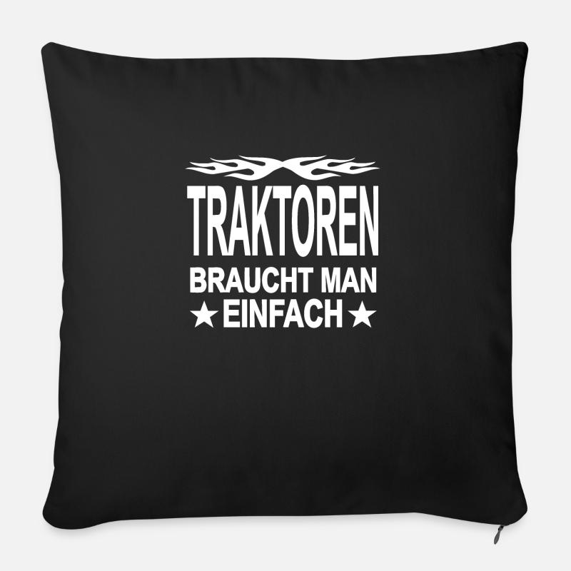 Traktor - Sofakissen mit Füllung 45 x 45 cm - Schwarz