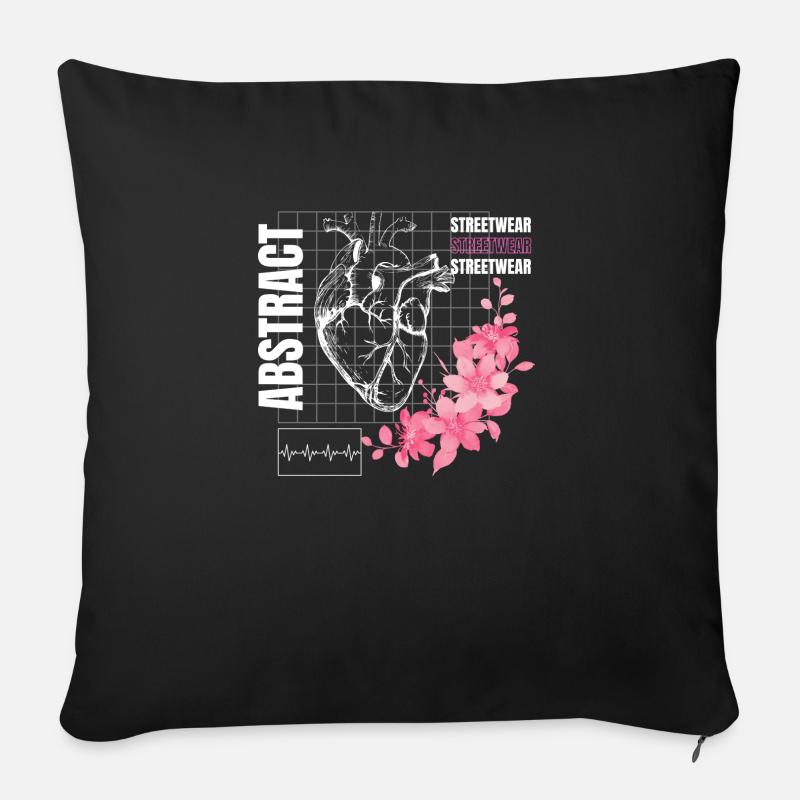 Anatomisches Herz - Sofakissen mit Füllung 45 x 45 cm - Schwarz