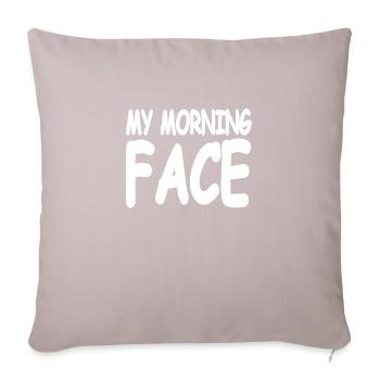 Face - Sofa pillow with filling 45cm x 45cm - light taupe - Front
