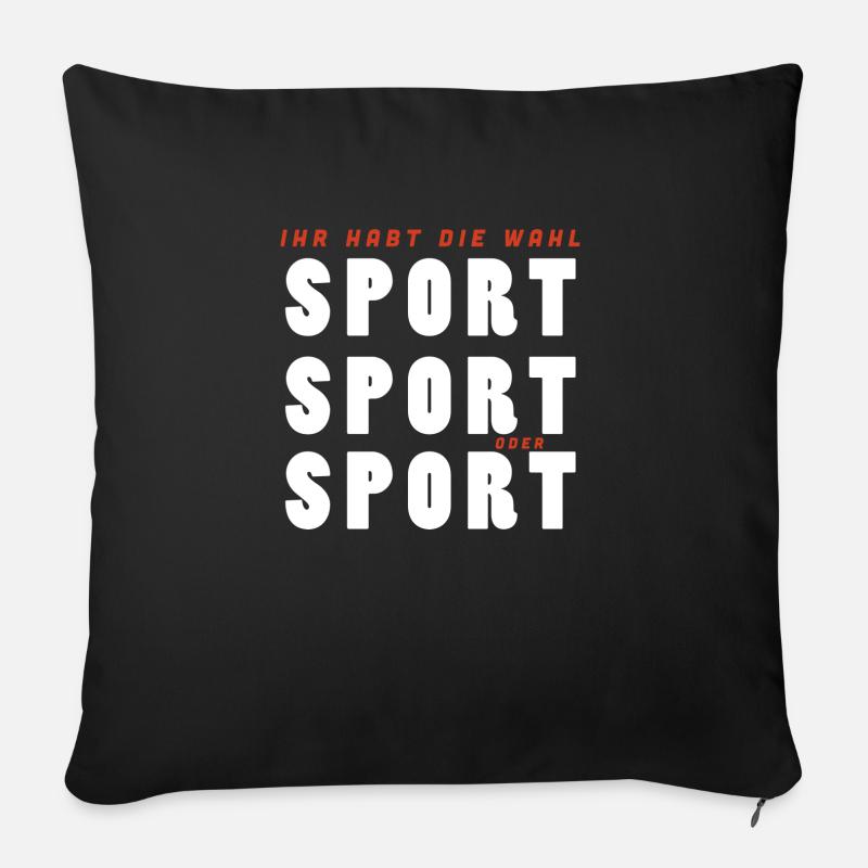 Sport - Sofakissen mit Füllung 45 x 45 cm - Schwarz