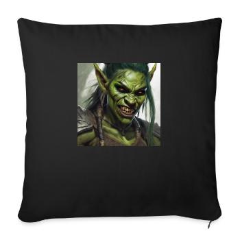 Ork-Frau - Sofakissen mit Füllung 45 x 45 cm - Schwarz - Vorne