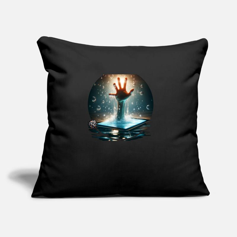 Immersion dans le monde numérique Coussin et housse de 45 x 45 cm