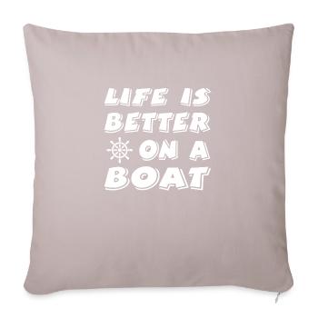 Boat - Sofa pillow with filling 45cm x 45cm - light taupe - Front