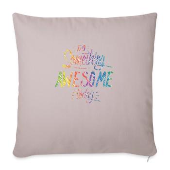 slogan illustration style art vector fashion graphics - Sofa pillow with filling 45cm x 45cm - light taupe - Front