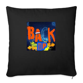 BACK UP CHEMISTRY - Sofa pillow with filling 45cm x 45cm - black - Front