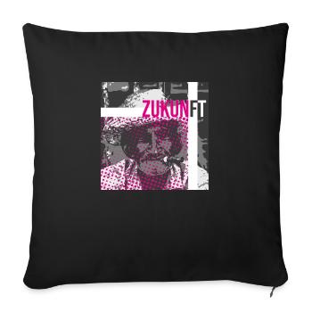 Future #3 - Coussin et housse de 45 x 45 cm - noir - Devant