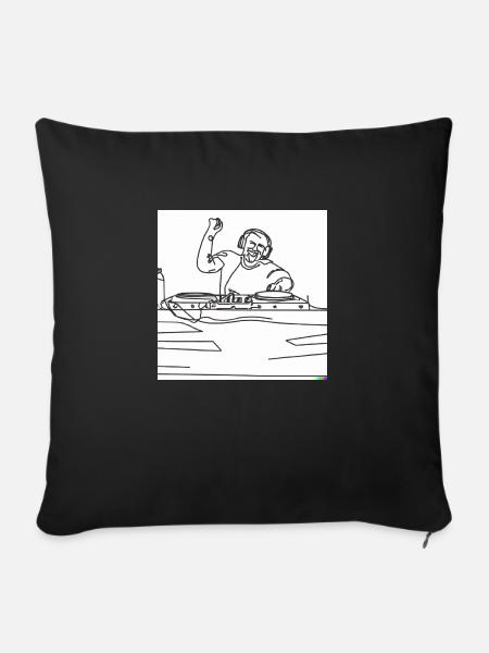 DJ on Air - Sofakissen mit Füllung 45 x 45 cm - Schwarz