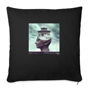 Open your mind - Sofakissen mit Füllung 45 x 45 cm - Schwarz - Vorne