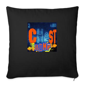 CHESTBUMP chemistry - Sofa pillow with filling 45cm x 45cm - black - Front