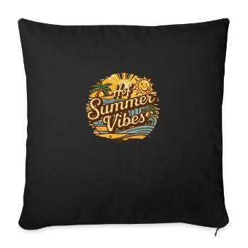 Hof an der Saale Oberfranken Summer Shirt Retro - Sofakissen mit Füllung 45 x 45 cm - Schwarz - Vorne
