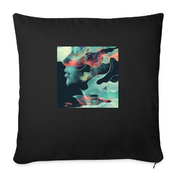 Der Traum der Frau - Sofakissen mit Füllung 45 x 45 cm - Schwarz - Vorne