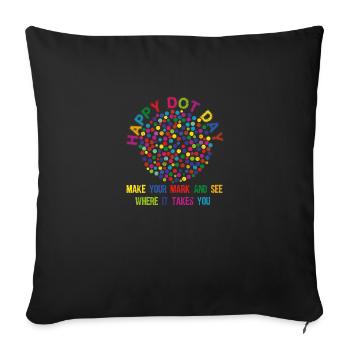 Dot Day International Dot Day 2024 Kids Boys Girls - Coussin et housse de 45 x 45 cm - noir - Devant