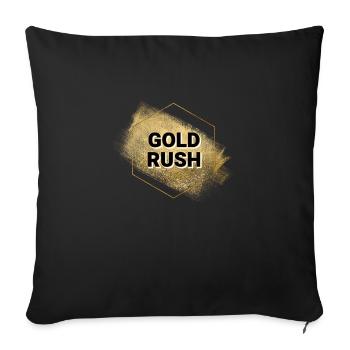 Gold- Rush Logo - Sofa pillow with filling 45cm x 45cm - black - Front