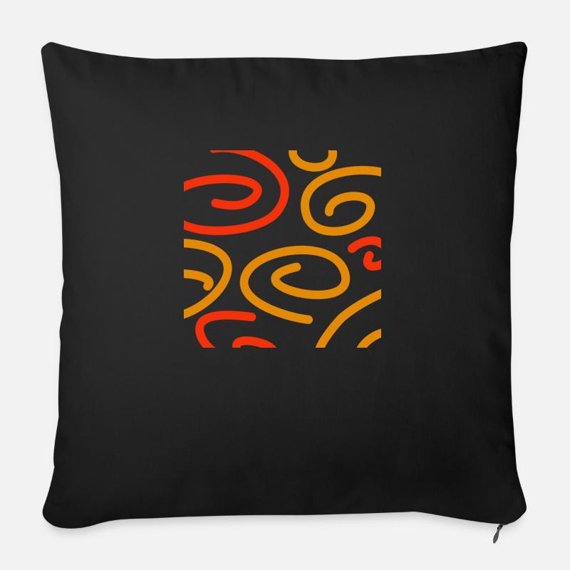 Spirale - Sofakissen mit Füllung 45 x 45 cm - Schwarz